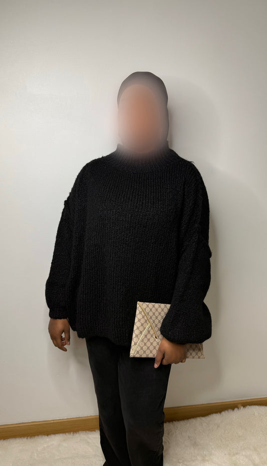 Pull oversize à col