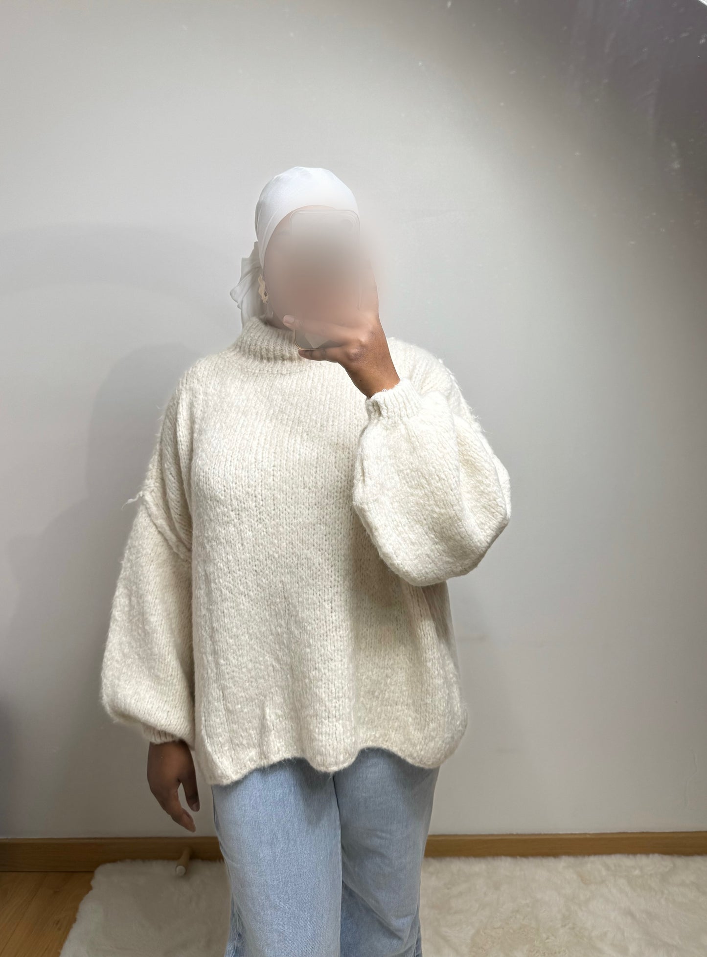 Pull oversize à col